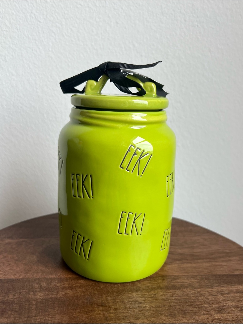 Brand New Rae Dunn Green Baby Eek Canister